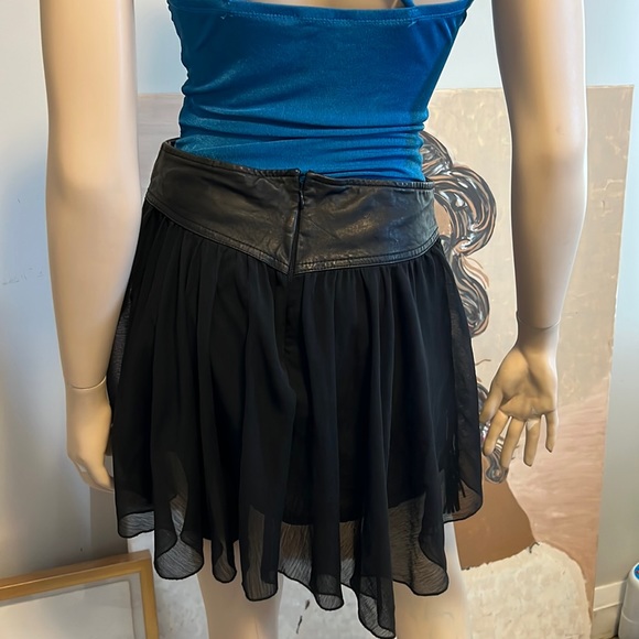 Diesel Leather + Fringe + Braided Skirt - Picture 3 of 4